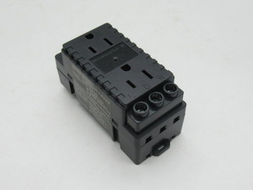 Weidmuller 6720005430 Duplex DIN-Rail Receptacle 15A 120VAC NOP