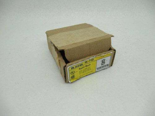 Ilsco IK-750 Copper Split Bolt Connector 750 kcmil 4/0 8 SOL/STR 600V NEW