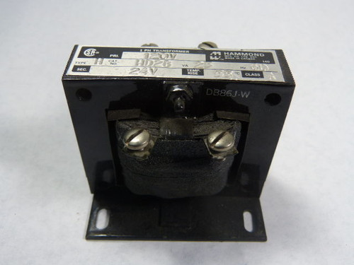 Hammond HD2G Type H Class A Transformer 25VA Pri 120V Sec 24V 60Hz 1Ph USED