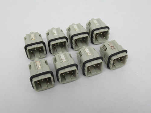 Harting 09200042611 Male Insert 4-Pos 10A 230/400V Lot of 8 NO SET SCREW NOP