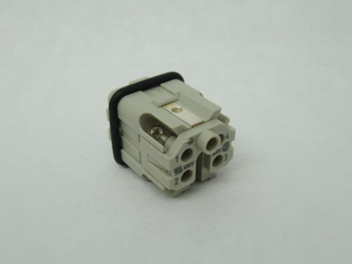 Harting 09200042611 Male Insert 4-Pos 10A 230/400V Lot of 8 NO SET SCREW NOP