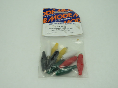 Mode Electronics 33-409-10 Insulated Alligator Clip 32mm 10-Pack NWB