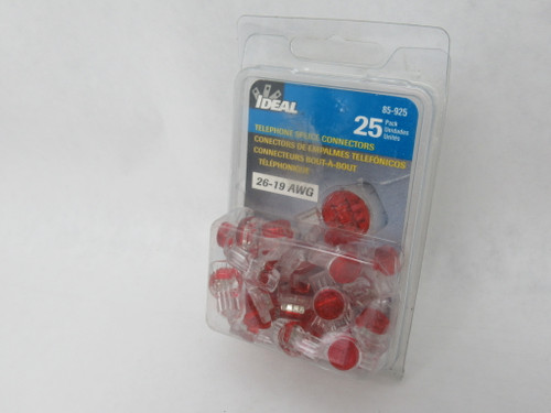 Ideal 85-925 Telephone Splice Connector 26-19AWG 25-Pack PACKAGE DAMAGE NEW
