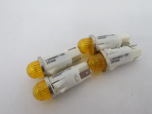 Visual Communications 1092QA3-12V Amber Pilot Indicator 12V Lot of 4 NOP