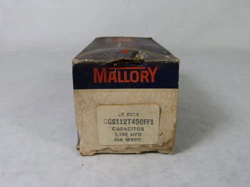 Mallory CGS112T450FF1 Capacitor 1100 MFD 450WVDC DAMAGED BOX NEW