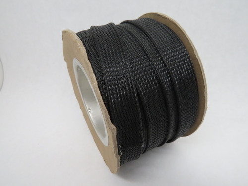 HellermannTyton 170-03002 3/4" Black PET Expandable Braided Sleeving 75' NOP