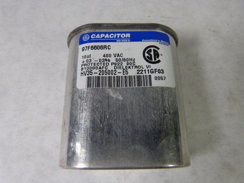 General Electric 97F6606RC Capacitor 10uf 400VAC USED