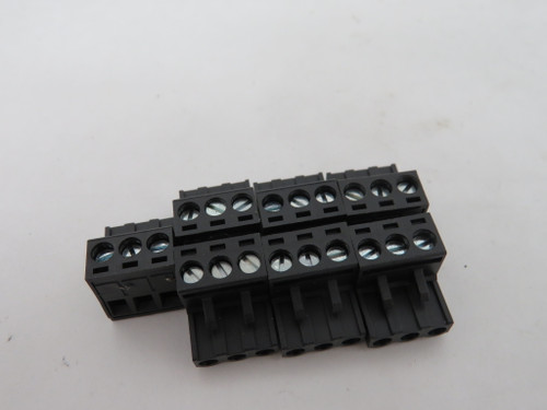 Dinkle 5ESDV-03P-BK PCB Connector 300V 15A 3-Position Black Lot of 7 USED