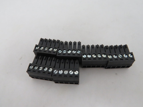 Dinkle EC350V-05P-BK PCB Connector 300V 8A 5-Position Black Lot of 6 USED