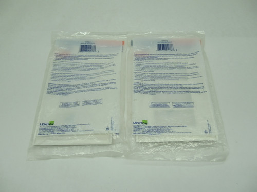 Leviton PJ263-W Nylon Wallplate 3-Gang White Lot of 2 NWB