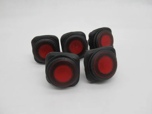 SCI R13-203B84-01-BRRN5 Illuminated Rocker Switch 3P SPST Red Lot of 5 USED