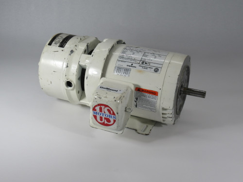 Emerson 0.5HP 1745RPM 208-230/460V 56C TE 3Ph C/W Clutch Brake 3lb-ft USED