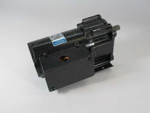 Leeson AC Gearmotor 216:1 345 lb-in .06HP 8RPM 115/230V 38 TENV 1Ph W/O Key USED