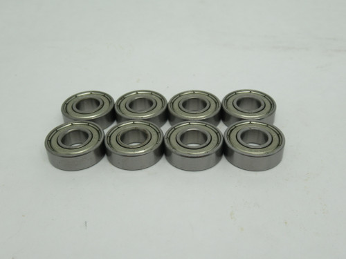 RBL R6ZZ Deep Groove Ball Bearing 7/8" OD 3/8" Bore 9/32" W Lot of 8 NOP