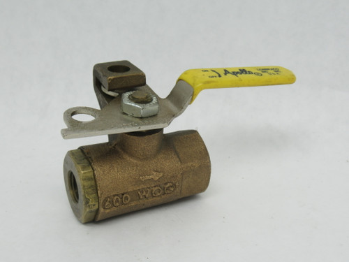 Apollo Conbraco 7510101 Ball Valve with Locking Pad 1/4" NPT 600 WOG USED