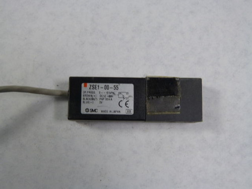 SMC ZSE1-00-55 Compact Vacuum Pressure Switch 0-101kPa 12-24VDC PNP 80mA USED