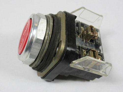 Allen-Bradley 800T-A6D2 Series T Push Button Red Flush Head 1NC USED
