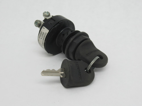 Raymond 1020341/004 Ignition Switch 20A 12VDC 10A 24VDC 4A 48VDC C/W 2 Keys USED