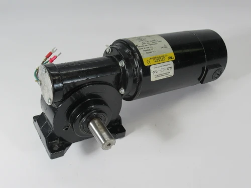 Baldor DC Gearmotor 11:1 32 lb-in 1/8HP 173RPM 90VDC JK TENV 1.3A W/O Key USED