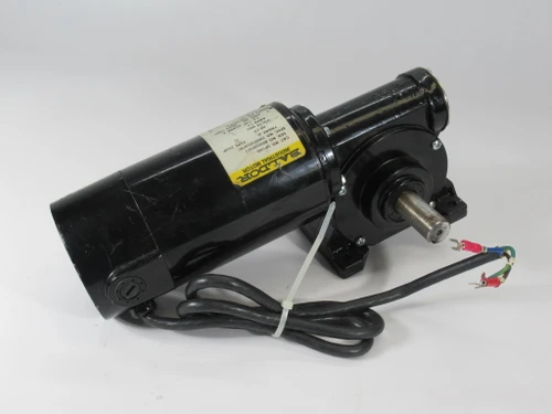 Baldor DC Gearmotor 11:1 32 lb-in 1/8HP 173RPM 90VDC JK TENV 1.3A W/O Key USED