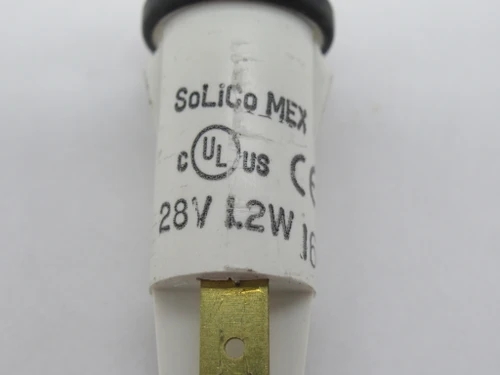 Solico 3039-3-13-37320 Amber Incandescent Indicator Light 28V 1.2W USED