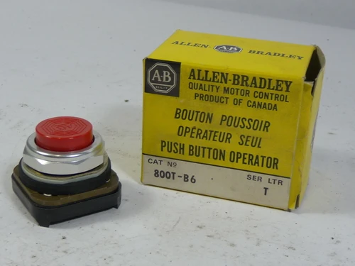 Allen-Bradley 800T-B6 Series T Push Button Red Extended Head No Contacts NEW