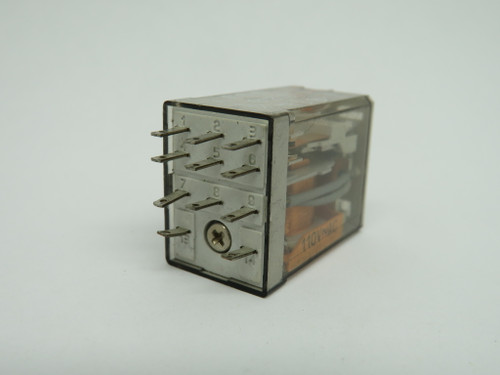 Finder 55.33.8.110.0010 Electromagnetic Relay 110VAC Coil 10A 250V 14-Blade USED
