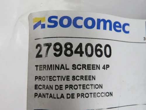Socomec 27984060 Terminal Screen For SIRCO UL Disconnect 400-600A 4P NWB