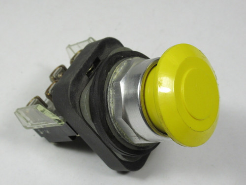 Allen-Bradley 800T-FX9A1 Series T Push-Pull Device Yellow 1NO 1NCLB USED