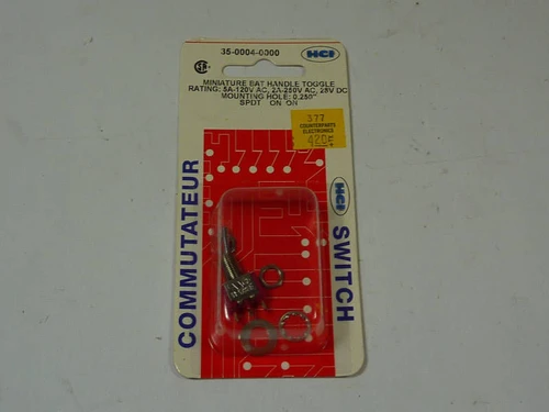 HCI 35-0004-0000 Mini Bat Toggle Switch 5A 120VAC 2A 250VAC 28VDC SPDT ON ON NEW