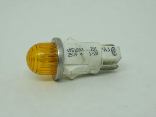 IDI 1051QA3 Neon Indicator Light 250V 1/2W Amber USED