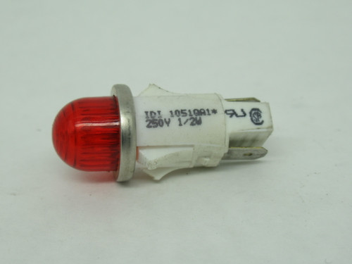 IDI 1051QA1 Neon Indicator Light 250V 1/2W Red USED