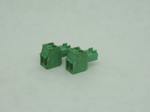 Phoenix Contact MC1.5/2-ST-3.5 PCB Connector 8A 2-Position Green Lot of 2 USED