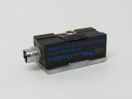 Festo 151685 SMTO-1-PS-S-LED-24C Proximity Sensor 10-30VDC 200mA N/O PNP USED