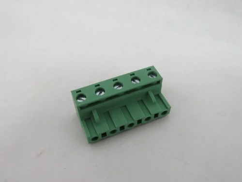 Wanjie WJ2EDGK-7.62-5P Green PCB Connector 5 Pos 15A 300V 12-28 AWG USED