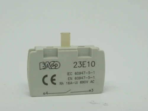 Baco 23E10 Contact Block 1NO 690VAC 16A USED