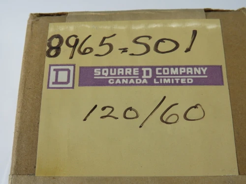 Square D 8965-SO-1 Reversing Hoist Contactor 3P 120V 60Hz SEALED NEW