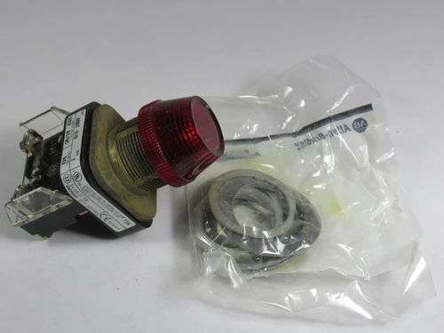 Allen-Bradley 800T-Q10R Series T Full-Voltage Pilot Light 120V Red Lens NEW