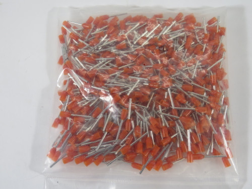 Ferrules Direct AW05012 Orange Single Insulated Wire Ferrule 22 AWG 500-Pack NWB