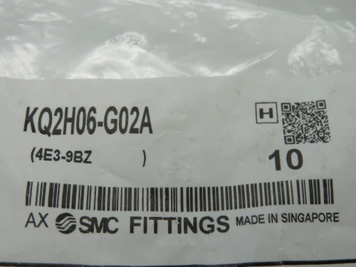 SMC KQ2H06-G02A Male 6mm Tube G1/4 Fitting 10-Pack NWB