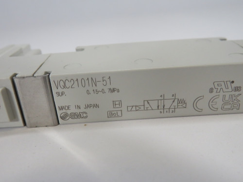 SMC VQC2101N-51 Solenoid Valve 0.15~0.70mPa NOP