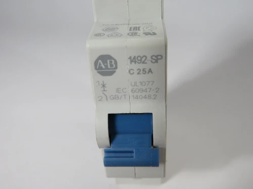 Allen-Bradley 1492-SPM1C250 Series D Circuit Breaker 25A 277VAC 48VDC 1P USED