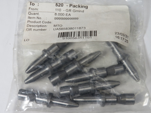 Misumi RATAB10-P7.8-B15-A30 Shouldered Locating Pin for Fixtures 8-Pack NWB