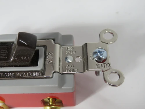 Hubbell HBL1221 Heavy Duty Toggle Switch 20A 120-277VAC 1P NOP