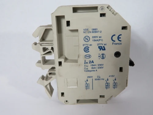 Telemecanique GB2-CB07 Thermal Magnetic Circuit Breaker 2A 277VAC 48VDC 1P USED