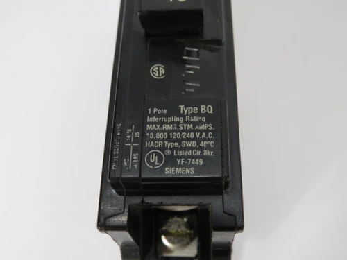 Siemens BQ1B015 Circuit Breaker 15A 120/240VAC 1P USED