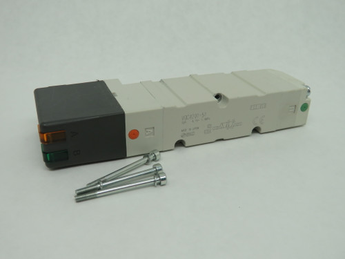 SMC VQC4201-51 Solenoid Valve w/ Screws 24VDC 0.15-1.0 MPa USED