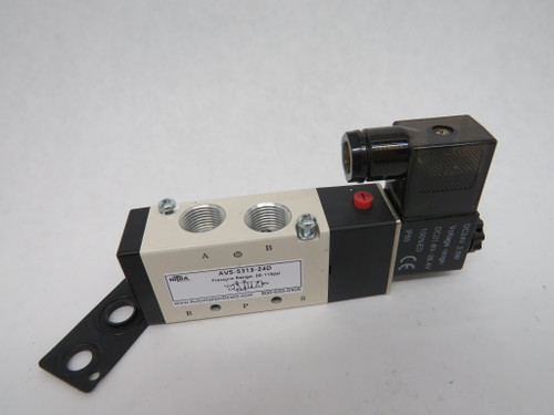 Nitra AVS-5313-24D Pneumatic Solenoid Valve 3/8"/1/4" NPT 20-115 psi USED