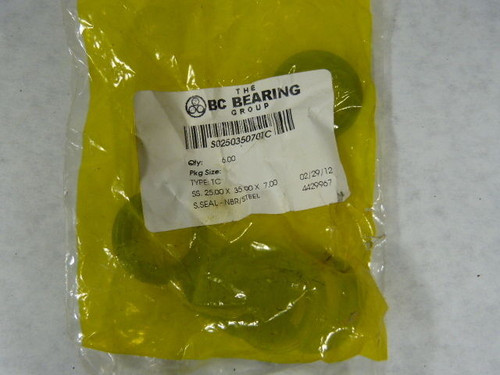 The BC Bearing Group S025035070TC Seal 25x35x7 Sold Individually ! NEW !