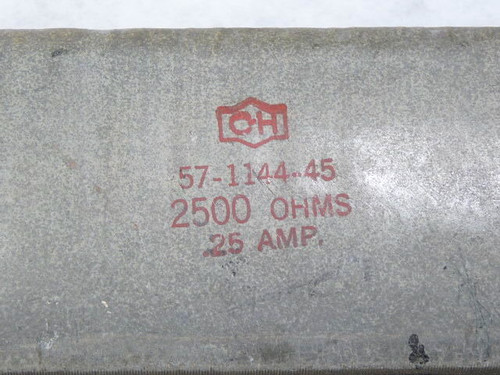 Cutler Hammer 57-1144-45 Flat Body Ceramic Resistor .25A 2500 Ohms USED